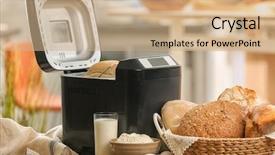  Presentation with machine - Cool new presentation theme with panifica - composition with bread machine ingredients backdrop and a  colored foreground