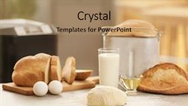  Presentation with farm to table - Colorful slide deck enhanced with panifica - dough and tasty loaf backdrop and a  colored foreground