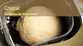  Presentation with pizza pasta dough for bread - Slide set consisting of panifica - raw dough in bread machine background and a  colored foreground