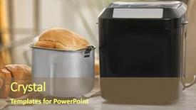  Presentation with cpr machine - Slide deck consisting of panifica - tasty loaf and bread machine background and a  colored foreground