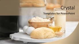  Presentation with dough - Cool new PPT theme with panifica - wooden board with dough backdrop and a  colored foreground