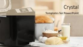  Presentation with pizza pasta dough for bread - Theme having panifica - wooden board with dough background and a  colored foreground