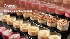  Presentation with pink - Amazing presentation design having panna cotta and creme brulee backdrop and a  colored foreground