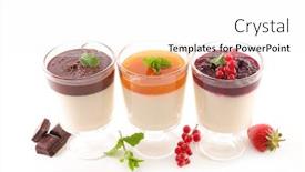  Presentation with chocolate - Slide deck having panna-cotta-different-tasty-chocolate background and a white colored foreground