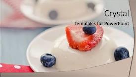  Presentation with blueberries - Amazing PPT theme having village of cordes-sur-ciel in the south of france backdrop and a light blue colored foreground