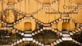  Presentation with rajasthan - Theme featuring panna-meena-ka-kund-stepwell background and a yellow colored foreground
