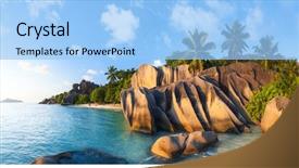 Presentation with island - Amazing presentation having panorama of anse source d' backdrop and a  colored foreground
