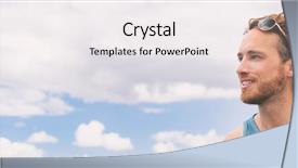  Presentation with danish - Cool new PPT theme with panorama banner happy caucasian danish backdrop and a sky blue colored foreground