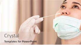  Presentation with medical ppe - Slide deck consisting of panorama-close-up-medical-staff background and a lemonade colored foreground