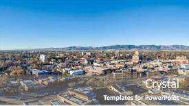  Presentation with fall mountains - Slide deck consisting of panorama fall scenery od colorado background and a gray colored foreground