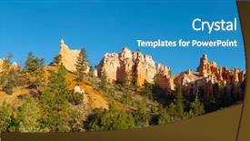  Presentation with national - Presentation with hoodoo's at bryce canyon background and a teal colored foreground