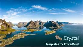  Presentation with scenery - PPT theme with panorama-lofoten-is-an-archipelago background and a  colored foreground