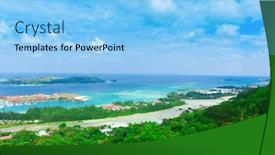  Presentation with horizon - Theme with panorama-mountain-horizon background and a light blue colored foreground