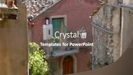  Presentation with house - Cool new PPT theme with panorama-of-a-house backdrop and a gray colored foreground