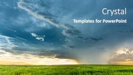  Presentation with weather - Theme featuring panorama-of-a-massive-mesocyclone background and a teal colored foreground