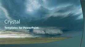  Presentation with weather - Amazing PPT layouts having panorama-of-a-massive-mesocyclone backdrop and a ocean colored foreground