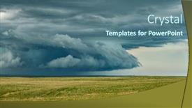  Presentation with tornado - Colorful slides enhanced with panorama-of-a-massive-mesocyclone backdrop and a ocean colored foreground