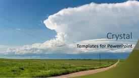  Presentation with tornado - Slides enhanced with panorama-of-a-massive-storm background and a light blue colored foreground