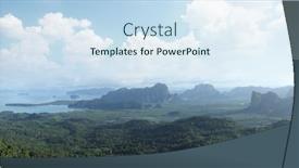  Presentation with krabi - PPT theme consisting of panorama-of-a-valley background and a sky blue colored foreground