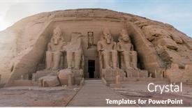  Presentation with abu simbel - PPT theme with panorama-of-abu-simbel-temple background and a violet colored foreground
