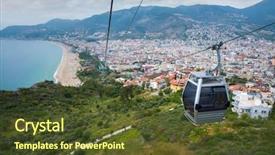  Presentation with tourism turkey - Amazing presentation design having panorama of alanya turkey backdrop and a tawny brown colored foreground