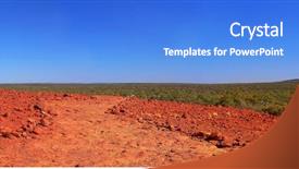  Presentation with australian outback - Beautiful presentation theme featuring panorama of australian outback kata backdrop and a cobalt blue colored foreground