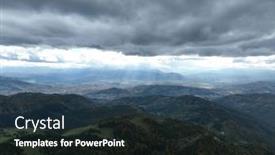  Presentation with rolling hills - Slide set featuring panorama-of-beautiful-countryside background and a  colored foreground