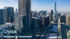  Presentation with chicago - Beautiful presentation featuring panorama of chicago polar vortex backdrop and a ocean colored foreground