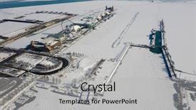  Presentation with chicago southside communities - Presentation theme with panorama of chicago polar vortex background and a light gray colored foreground