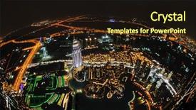  Presentation with dubai - Colorful theme enhanced with middle east patterns - panorama of down town dubai backdrop and a wine colored foreground
