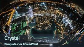  Presentation with dubai - Theme with beautiful young woman of asian  background and a dark gray colored foreground