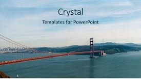  Presentation with masonry - Slide deck with panorama of golden gate bridge background and a light blue colored foreground