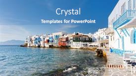  Presentation with popular - Beautiful PPT layouts featuring panorama-of-little-venice-popular backdrop and a teal colored foreground