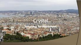  Presentation with notre dame - Presentation theme with panorama of marseille from basilique background and a gray colored foreground