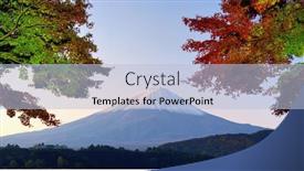  Presentation with fall colors - Amazing presentation having panorama of mt fuji with fall colors backdrop and a light blue colored foreground