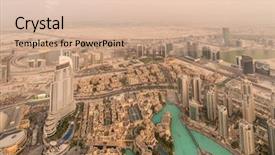  Presentation with dubai - Cool new theme with dust storm - panorama of night dubai backdrop and a lemonade colored foreground