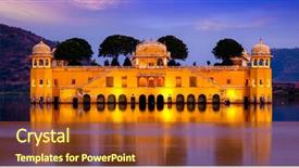  Presentation with rajasthan - Audience pleasing slide set consisting of panorama of rajasthan landmark - jal backdrop and a tawny brown colored foreground