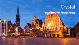  Presentation with peter - Amazing slide set having the evening riga latvia backdrop and a teal colored foreground