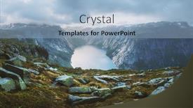  Presentation with lake - PPT theme enhanced with panorama-of-ringedalsvatnet-lake-near background and a light blue colored foreground