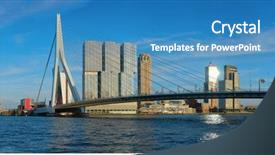  Presentation with erasmus - Cool new theme with panorama of rotterdam cityscape backdrop and a teal colored foreground