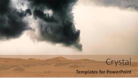  Presentation with sand dunes - Theme with panorama-of-sand-dunes background and a coral colored foreground