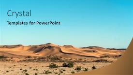  Presentation with sand dunes - Slide deck featuring panorama-of-sand-dunes background and a light blue colored foreground