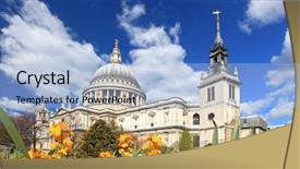  Presentation with united kingdom - Audience pleasing PPT layouts consisting of panorama of st paul cathedral backdrop and a light blue colored foreground