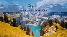  Presentation with popular - PPT theme with panorama of the azure pond background and a teal colored foreground