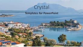  Presentation with vietnam culture popular tourist destination - Colorful PPT theme enhanced with panorama-of-the-datca-harbour backdrop and a  colored foreground