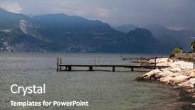  Presentation with italy - Cool new presentation design with panorama of the gorgeous lake backdrop and a gray colored foreground