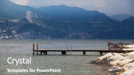  Presentation with italy - Colorful presentation theme enhanced with panorama of the gorgeous lake backdrop and a gray colored foreground