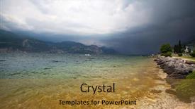  Presentation with italy - PPT theme featuring panorama of the gorgeous lake background and a gold colored foreground