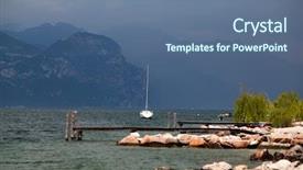  Presentation with italy - Cool new presentation with panorama of the gorgeous lake backdrop and a ocean colored foreground