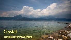  Presentation with italy us - Slides consisting of panorama of the gorgeous lake background and a  colored foreground